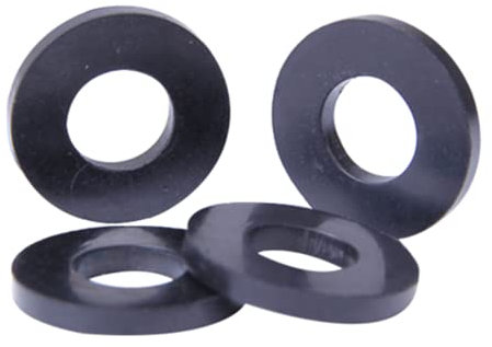 GatherTOOL 10 Stück/50 Stück Gummi-Flachdichtungen NBR Schwarze Unterlegscheiben Anti-Öl-Dichtungsscheiben wasserdichte Wasserhahn-Rohr-Flachdichtung O-Ring (Size : 12x24x3mm, Color : 50Pcs)