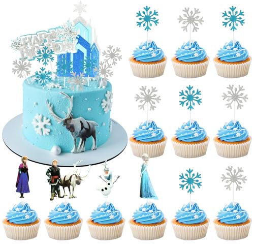 26 Stück Princess Cake Topper, Geburtstag Torte Topper,Cake Toppers, Prinzessinnen Tortendeko für Mädchen, Geburtstagsfeier