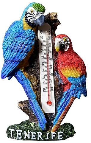 Tenerife Spain Creative Parrots Refrigerator Magnet 3D Travel Souvenir Fridge Decoration Magnetic Sticker Craft Collection
