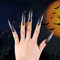 10PCS Halloween Sorcière Faux Ongles, Longs Faux Ongles Couverture Complète Nail Art Flèche Griffe Halloween Prop Décor Fête Gothique Vampire Sorcière Ongles, Griffe Patte Gants