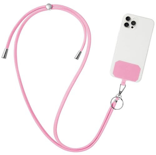 flintronic Universal Mobile Phone Chain, Mobile Phone Strap, Adjustable Collar, Lanyard for Mobile Phone Case with Most Smartphones, Neck Strap for Most Mobile Phone Cases, Pink