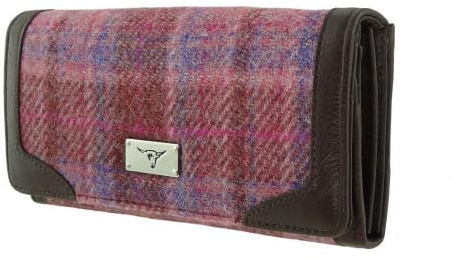 GLEN APPIN Harris Tweed Ladies Bute Fold-Over Purse LB2000 (Colour 103 Pink)