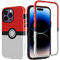 SupBo Case for iPhone 15 Pro Max - Anime Cartoon Kawaii Red&White Ball Pattern Hard PC and Inner Silicone Hybrid Dual Defender Case for Apple iPhone 15 Pro Max