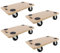XMTECH Transportroller 580 x 290 mm, 200 kg Maximal Tragkraft, Rollbrett MDF Möbelroller Möbelhund Roller, inkl. Gummipads, Für Umzug & Werkstätten (4 Stück)