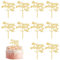 10 Stück Happy Mothers Day Kuchenaufsatz, dekorationen zum muttertag, Acryl-Happy Mothers Day-Aufsatz, Cupcake-Kuchenaufsatz, goldene Glitzer-Kuchenstangen, Kuchendekorationen für Muttertagsparty