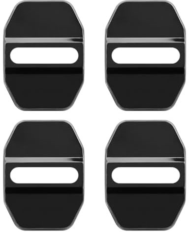 Spulhc Copertura Protettiva per Serratura portiera Auto per Jeep Renegade, 4 Pezzi, Acciaio Inossidabile, Protezione Fibbia,A-Black