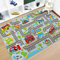 Capslpad Kinder Teppiche Spielteppich für Kinder Stadt 100x160cm rutschfest Kinderteppich Spielmatte Maschinenwaschbar Kurzflor Pädagogischer Spielteppich für Kinderzimmer Spielzimmer Dekor, Hellblau