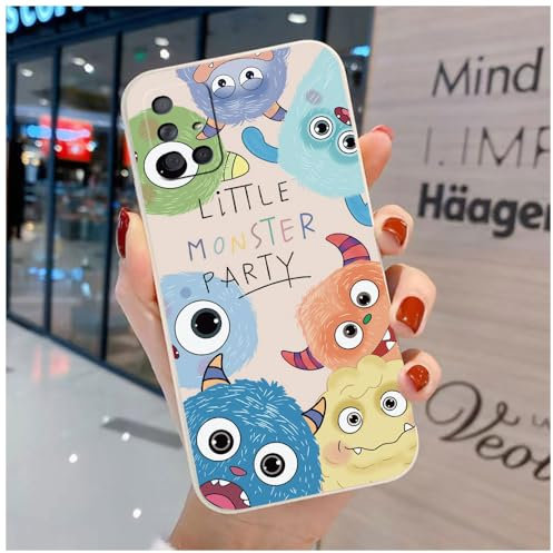 Niedliche Hülle Kompatibel mit Samsung Galaxy A71 4G - Komfortable Monster Cherry Soft TPU mit Cartoon Animal