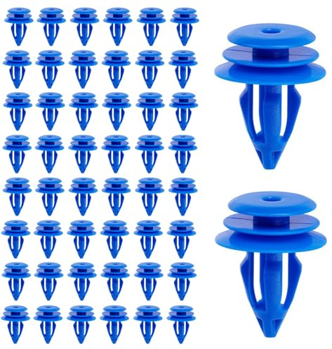 VZU 50PCS LR027255 Wheel Arch Trim Clip Compatible with Range Rover Evoque (2011-2014) Discovery, Car Trim Clip Retainers, Car Plastic Trim Clips, Door Wheel Arch Trim Clips (Blue)