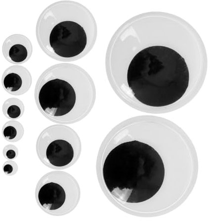 Vaguelly Ojos Plásticos Negros y Blancos Para Manualidades Ojos Móviles y Temblorosos Para Proyectos Infantiles y Decoración Creativa Scrapbooking