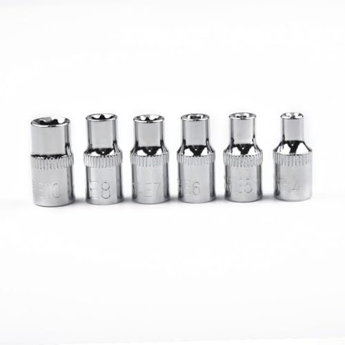 ZiStarlilife Jeu de douilles femelles Torx Star E4 E5 E6 E7 E8 E10, 24 mm, 28 mm