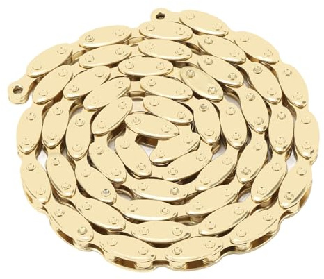 RiToEasysports Fahrradkette, 100 -Glied -EIN -Geschwindigkeits -Fahrradkette Gold Olive Hochfestigkeit Stahlkette Ersatzteil für Feste Zahnrad für BMX -Fahrrad