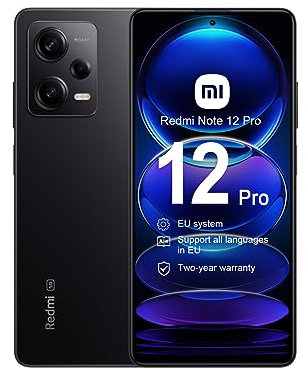 Xiaomi Redmi Note 12 Pro Smartphone 6GB/128GB 6.67 FHD+ AMOLED DotDisplay 120Hz 5000mAh 67W Carga Rápida Negro (Versión CN + 2 Años de Garantía) (Reacondicionado)