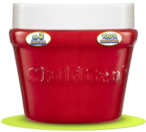 ChildGen Knete Play Dough, ungiftig, 100% natürliche Inhaltsstoffe, Knete, Kinderknete, Knete ab 2 Jahre, Knetezubehör, Knetset, Knete -Set, Spielknete Rot -125g