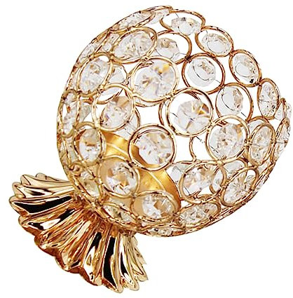 FUNNETOYU Kristall Stifthalter Kosmetikpinselhalter Mittel Aus Eisen Goldfarben Mit Stauraum Für Make up Und Stifte Dekorativer Büro Organizer