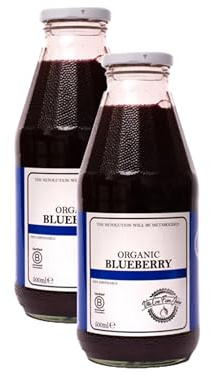 Vita Core | Organic Blueberry Juice Blend – Blueberry & Apple, 100% Organic, Naturally Delicious & Antioxidant-Rich| 500ml (Pack of 2)