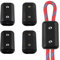 INCREWAY 4PCS Reusable Rope Clampb with Two Holes Plastic Rope Connector Clamp Suitable for 9-10 mm Nylon Rope or Braided Ropes
