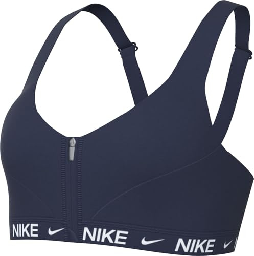 Nike Indy Gepolsterter Sport-BH Mit Reißverschluss Vorne, Midnight Navy, HQ2751-410, S