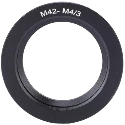 M42 zu M4/3 Objektivadapter, Ultra-Dünn 6mm, Aluminiumlegierung, für/MFT Systemkameras, manuelle Fokussierung