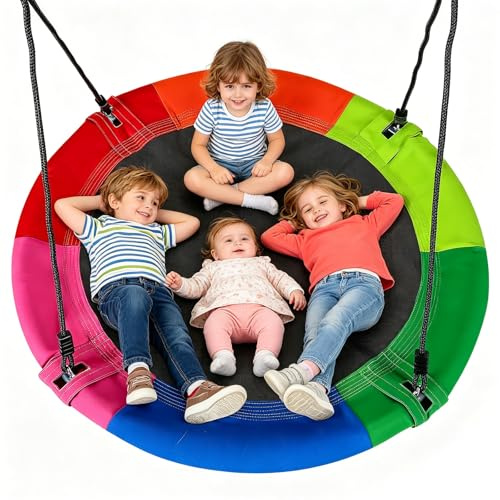 Nestschaukel Outdoor 400Kg,Durchmesser 110cm,900D Textilene | Verstellbaren Seilen 100-180Cm,Mit StahlrahmenSchaukel Outdoor Für Kinder&Erwachsene