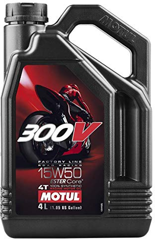 Motoröl Motul 300 V Factory Line Road Racing 4T 15W50 100% Synthese 4L | 104129 (alt 110100), 300V 4T Factory Line Road Racing 15W-50