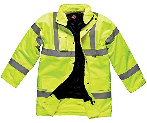 Dickies SA22045 YL L Size Large Hi Vis Motorway Safety Jacket - Yellow