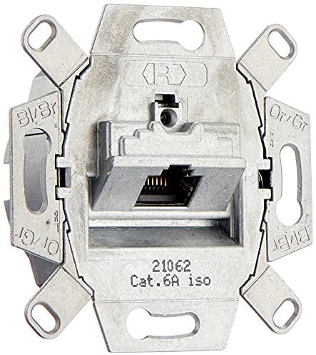 Rutenbeck UAE - Cat. 6A iso Universal-Anschlussdose/Datendose LAN 136104030, 1-Fach RJ45, 10 Gbit/s, Unterputz, geschirmt