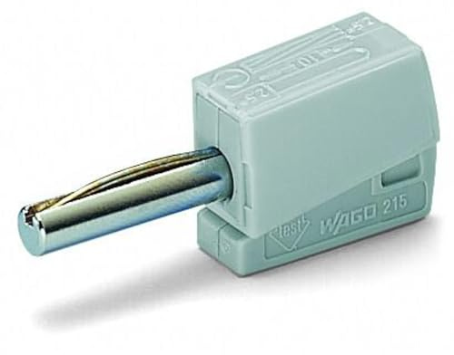 WAGO Banana plug; for socket 4 mm Ø; 2,50 mm²; gray, 215-811 (50 pcs)