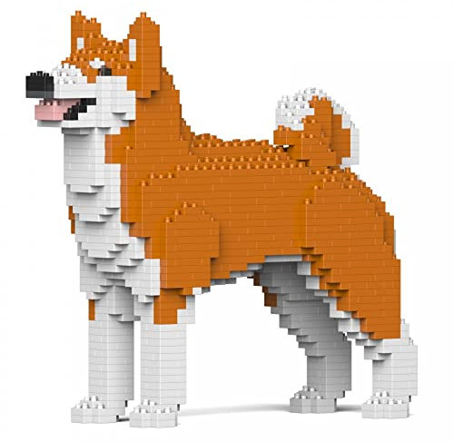 JEKCA | Akita Inu 01S-M01 - Kit Mattoncini da Costruzione, Sculture in Blocchi da Costruire, Kit da Collezione, Perfetta Idea Regalo