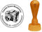 Stempel Holzstempel Adressstempel « FOTO KAMERA » Durchmesser ca. Ø 40 mm - mit persönlicher Adresse und Motiv - Fotograf Fotoapparat Fotografie