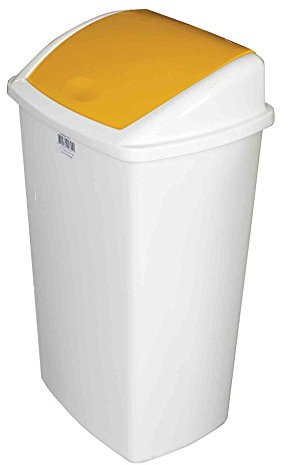 Chabrias Ltd Plastic 50 Litre Swing Top Bin Red & Other Recyclables Logo, Flip Top, Colour Coded, Recycling, Home, Work, Office, Recycle