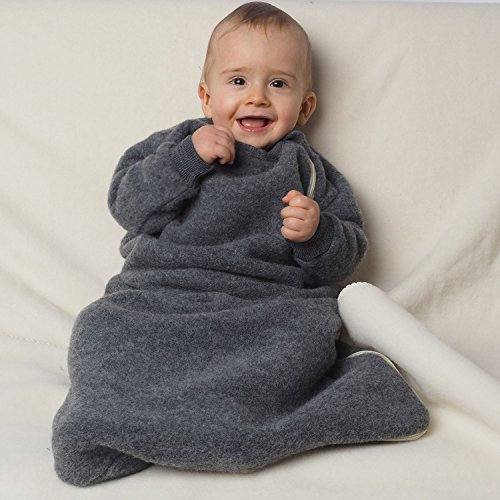 Reiff - Fleeceschlafsack mit Arm 98/104 in fels - erstellt von Wollbody®