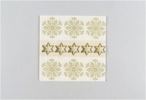 SERV.LUNCH STARS IN A ROW GOLD 33 x 33 cm. -20u.-