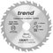 Trend Wood Circular Saw Blade, 134mm Diameter, 20mm Bore, 24 Teeth, 1.7mm Kerf, +15° Hook, TCT, Medium Finish, CSB/13424