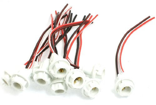 sourcing map Voiture Auto T10 W5W 194 Phare LED Ampoule Support Douille Connecteur De Câble 10 Pièces
