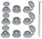 100 x Clear Roofing Caps & 100 x 3 Pan Head Corrugated Roofing Screws