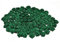 Rosen 15 mm x 20 Stück Satinrosen Aufnäher Deko Blumen Röschen zum Basteln Haarschmuck kleine Rosenköpfe Farbe: dunkel grün 587