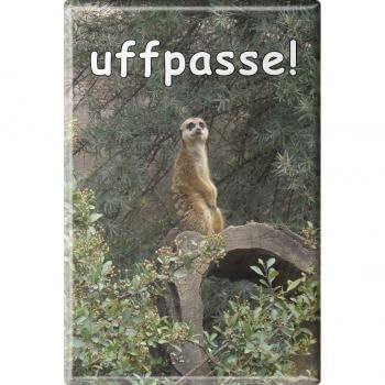Kühlschrankmagnet - Erdmännchen - Uffpasse - Gr. ca. 8 x 5,5 cm - 38841 - Magnet Küchenmagnet