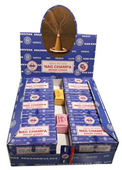 Nag Champa Satya Sai Baba Temple Incense Cones Carton, 12 Box by Nag Champa