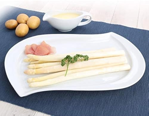 Holst Porzellan Plato de Cena, Porcelana, Blanco, 39 x 23 cm