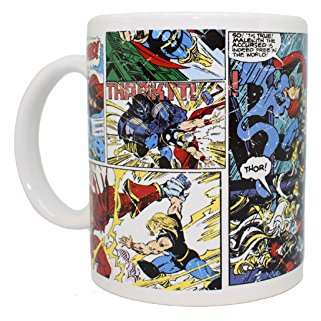 Marvel Comics Thor Comic Book Artwork Ceramic Coffee Mug, Home Use, Hot Drinks