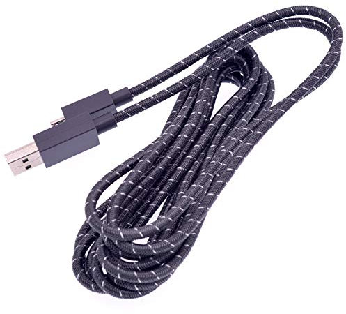 Deal4GO 2.7M 9FT Long Original Braided Micro USB Charging Cable for Xbox One Elite Controller 1698 White Special Edition (White)
