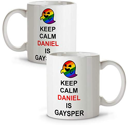 LolaPix Taza Día del Orgullo Personalizada con tu Nombre o Texto. Varios Diseños LGTBQ a Elegir. Regalo Original y Exclusivo. Keep Calm