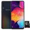 Samsung Galaxy A50 Smartphone Bundle (16.3cm (6.4 Zoll) 128GB interner Speicher, 4GB RAM, Dual sim, Android, Schwarz) + 64 GB SD-Karte | Deutsche Version