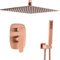 AYIVG Ensemble de douche de luxe en laiton brossé or rose 25,4 cm