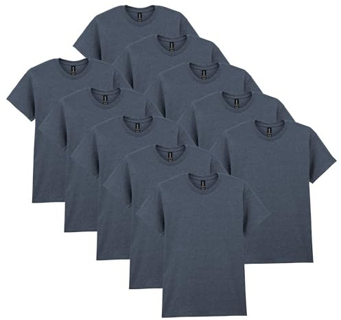 GILDAN Men's, Heavy Cotton T-shirt, Style G5000, Dark Heather, M