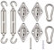 Hanse Sonnensegel Aufbauset Edelstahl M8 mit Schrauben
