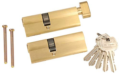 KOTARBAU® konstant profilcylindersats 2 st. 35 x 50 mm med låsknopp