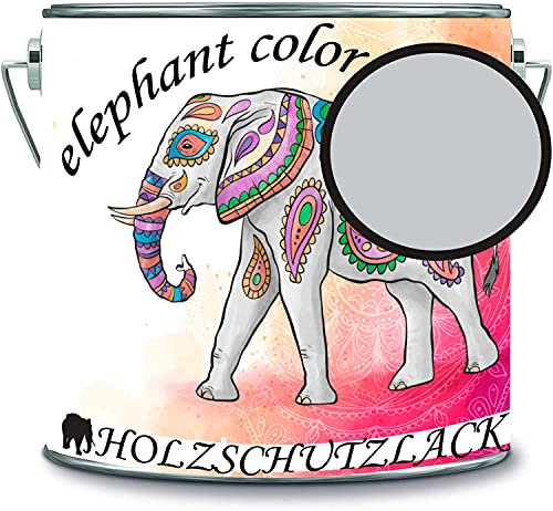Holzschutzlack Holzlack Holzlasur wetterbeständiger Langzeitschutz Wetterschutzfarbe Holzschutzfarbe RAL 7035 Lichtgrau // elephant color
