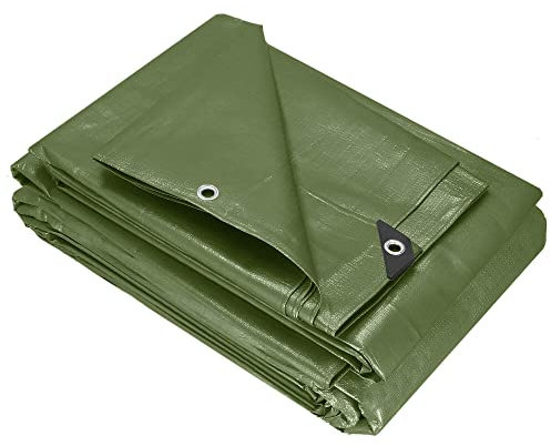 SPRINGOS Lona de protección, 2 x 4 m, impermeable, PE 120 g/m2, para leña, muebles de jardín, construcción